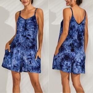 Simple by Suzanne Betro Navy Tie-Dye Romper